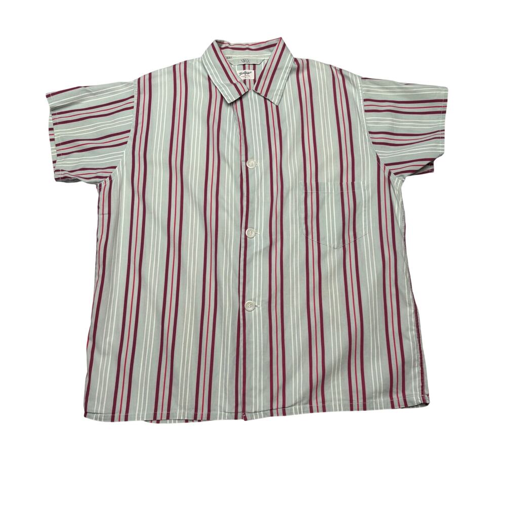 Vintage Town Topic Offset Button Up Shirt Cotton Mens 25x28 Rockabilly 50s 60s